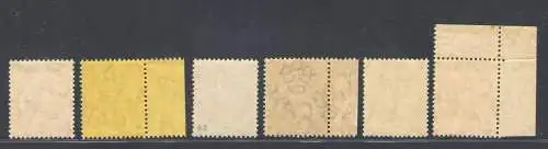 1910-25 Bermuda, Stanley Gibbons Nr. 44/50 - postfrisch** Nicht vollständig