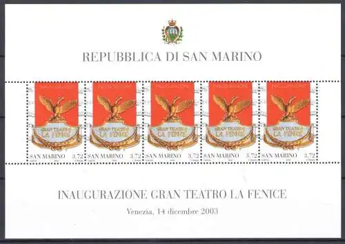 2003 San Marino, kompletter Jahrgang 37 Werte + 5 Zettel - postfrisch **