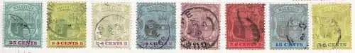 1900-05 MAURITIUS, SG Nr. 138/152 14 Werte GEBRAUCHT