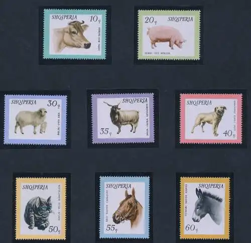 1966 ALBANIEN, Tiere, Nr. 1028/35, postfrisch**