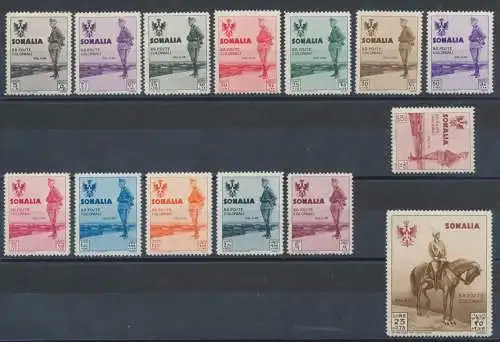 1935 SOMALIA - Besuch des Königs in Somalia, Nr. 199/212, 14 Werte, neuer Vollgummi und Original, postfrisch**