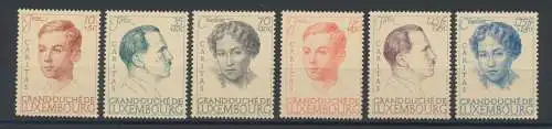 1939 Luxemburg - 20. Jubiläum Großherzogin Carlotta, Nr. 324/29, postfrisch **