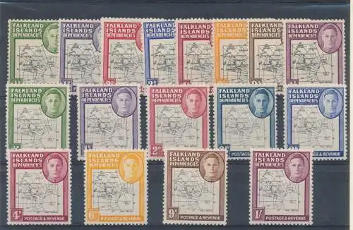 1946 Falkland Island Dependencies - S.G. G1/G8 + G9/G16 - MLH*