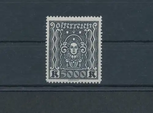 1923-24 ÖSTERREICH, Nr. 324 - 5000 Kr Schiefer, Allegorien Ergänzungswerte gezackt 12 1/2, 1 Wert - postfrisch**