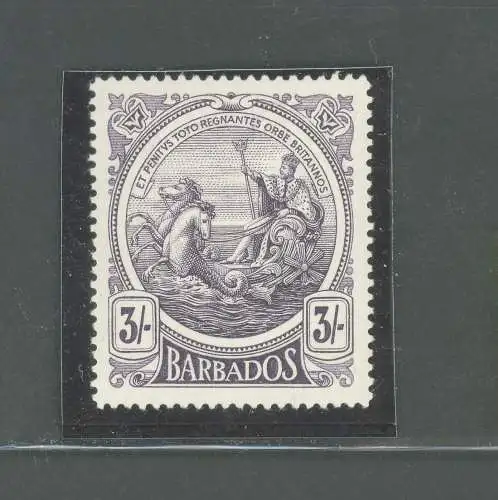 1916-19 BARBADOS, Stanley Gibbons Nr. 191, 3 Scellini Deep Violet - MNH**