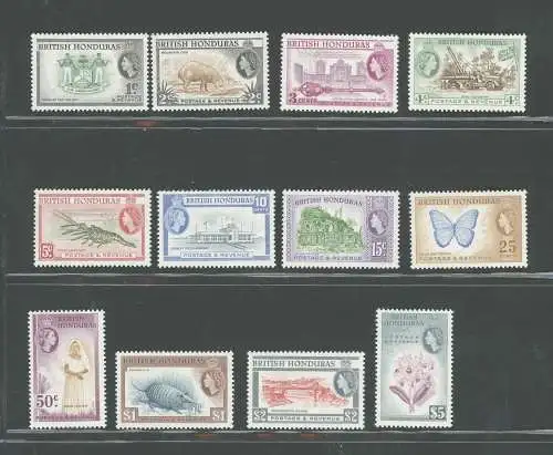 1953 British Honduras, Stanley Gibbons Nr. 179-90 - Krönung - Komplette Serie 12 Werte - MNH **