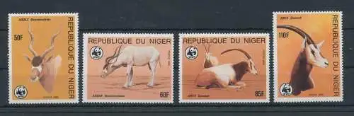 1985 Niger, Yvert Nr. 674-77, Tiere in Gefahr - WWF, 4 Werte - postfrisch**