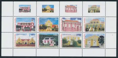 2005 Niederländische Antillen - Gebäude - Yvert Katalog Nr. 1526-33 - Block mit 8 Werten - postfrisch **