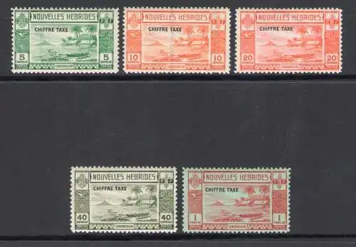 1938 Neue Hebriden - Stanley Gibbons Nr. fd65/fd69 - MNH **