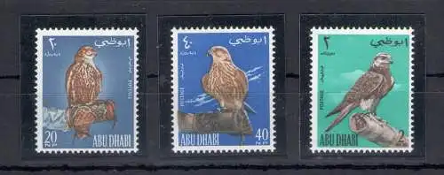 1965 Abu Dhabi, Yvert n. 12/14 - Vögel - postfrisch **