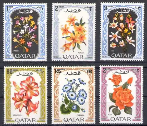 1970 QATAR, SG Nr. 325/30 - Blumen - postfrisch **