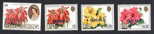 1986 Niue, Dienstmarken - Yvert 14/17 - 4 Werte - postfrisch **