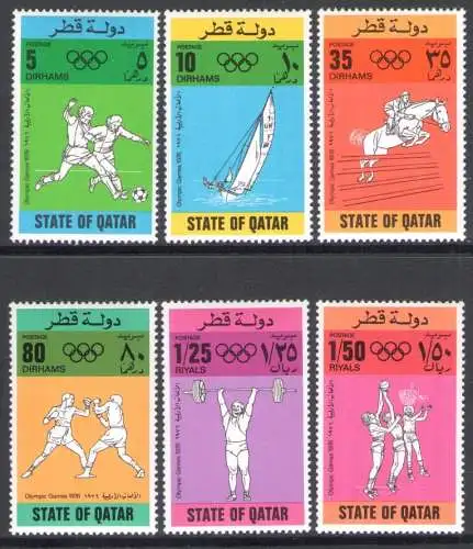 1976 QATAR, SG Nr. 598/03 - Olympische Spiele Montreal - postfrisch **