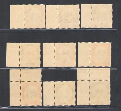 1937 Kedah - Stanley Gibbons n. 60/68 - Serie mit 9 Werten - postfrisch**