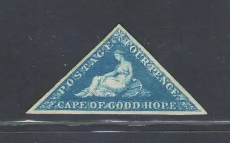 1855-63 Cape of Good Hope, Stanley Gibbons Nr. 6, 4d. tiefblaues weißes Papier MH*