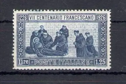 1926 Italien - Königreich, 7 Centenario Morte San Francesco, Nr. 196 - postfrisch **