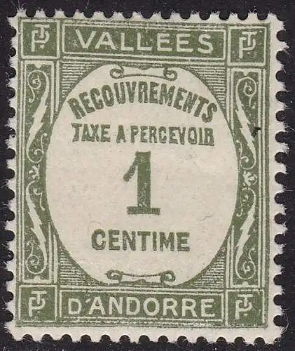 1935 FRANZÖSISCHES ANDORRA, Steuern Nr. 16 MNH/**