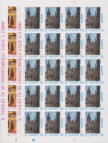 1993 EUROPA CEPT Vatikan 2 Miniblätter Zeitgenössische Kunst postfrisch **