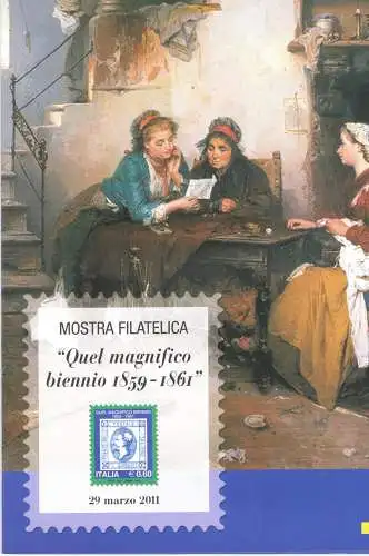 2011 Italien - Republik, Folder Briefmarken Quel Magnifico Biennio 1859-1861 postfrisch **