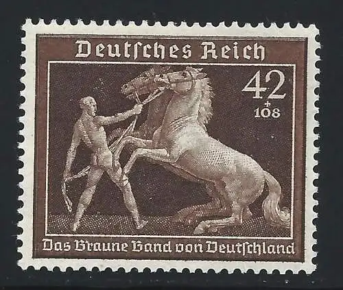 1938 Deutschland, Nr. 612 Fünftes braunes Band postfrisch / **