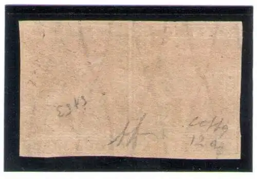 1857 TOSKANA, n. 12a 1 cr. hellkarmin PAAR GEBRAUCHT Abkürzung A.Diena - Kleber