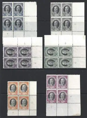 1926 SAN MARINO, Nr. 123/128 MNH/** VIERTELBLATTWINKEL