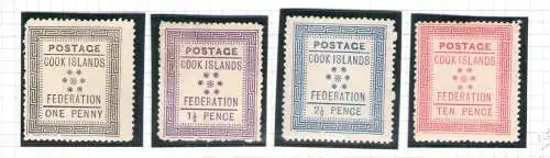 1892 COOK ISLANDS - SG 1/4 LH*