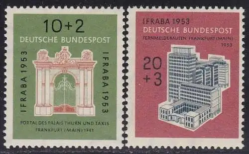 1953 DEUTSCHLAND - Philatelistische Ausstellung - Nr. 57-58 postfrisch **