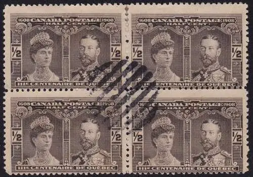 1908 KANADA, SG 188 Block GEBRAUCHT