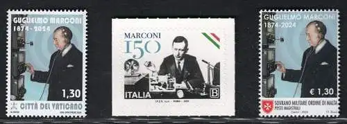 2024 Italien, Vatikan, Smom, Guglielmo Marconi - postfrisch**