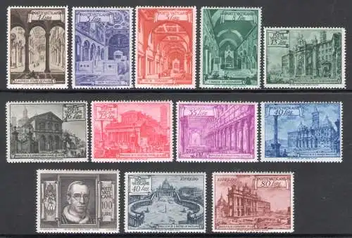 1949 Vatikan, Römische Basiliken Nr. 122/31 + Espress 11/12 - MNH **