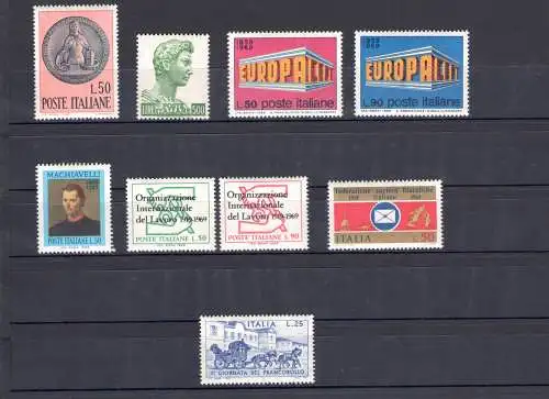 1960-1969 Italien, komplette Jahrgänge (ohne rosa Gronchi) postfrisch **