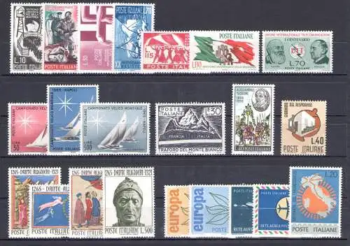 1960-1969 Italien, komplette Jahrgänge (ohne rosa Gronchi) postfrisch **