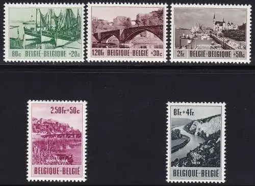 1953 Belgien - Nr. 918/923 5 Werte postfrisch/**