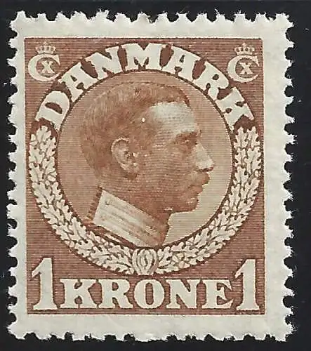 1913 Dänemark - Nr. 82 - 1 Krone Bistro - postfrisch **