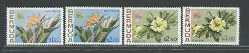 1970 BERMUDA - 24 Werte - Stanley Gibbons Blumen Nr. 249/265a - MNH**