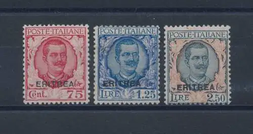 1925 ERITREA, Michetti überdruckt, Nr. 113/115 postfrisch**