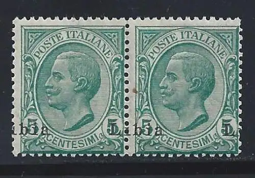 1912 LIBYEN, Nr. 3. PAAR MLH * SORTE