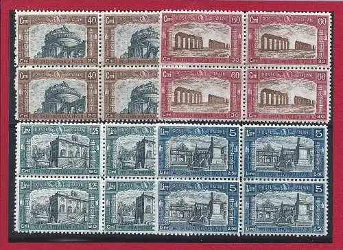 1926 KÖNIGREICH - Nr. 206/209 - Miliz I Serie - MNH ** VIERTEL ZENTRIERT