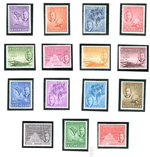 1952 SEYCHELLEN Georg VI. 15er Set SG Nr. 158/172 postfrisch**