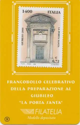 1999 Italien - Republik, Philateliekarte, Heilige Porta, 0,72 Euro