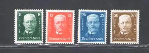 1927 Deutsches Reich - Präsident Paul von Hindenburg Nr. 394/97 - postfrisch**