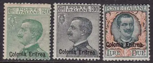 1925 ERITREA, Nr. 93/95 3 Werte postfrisch/**