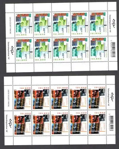 2003 EUROPA CEPT Island Nr. 1 Kleinbogen von 10 Val Kunst des Manifests MNH **