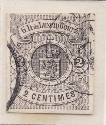 1859 - 63 LUXEMBURG - Nr. 4 2c. schwarz GEBRAUCHT