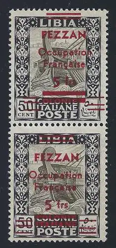 1943 FEZZAN - Nr. 7 - Malerisches Paar 5f. su 50c. MNH**