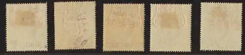 1904-05 HONGKONG, Steuermarke 5 Werte MLH / *