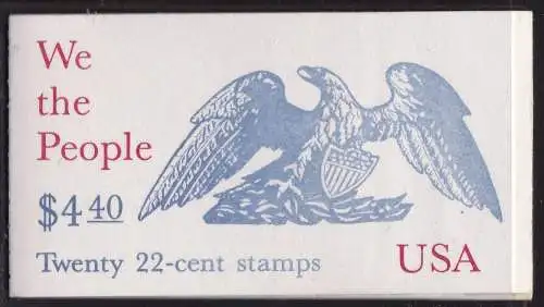 1987 USA - BOOKLET Nr. 147 $4,40 hellblau und rot MNH / **