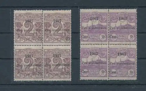 1917 San Marino, Pro Combattenti, Nr. 51/52, postfrisch**