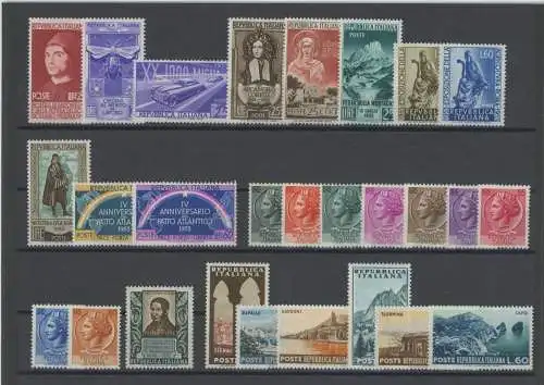 1953 Italien Republik, postfrisch, kompletter Jahrgang 27 Werte postfrisch **